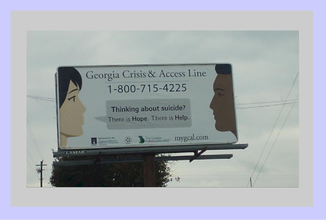 City of Byron Suicide Prevention  Billboard